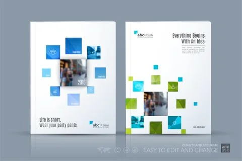 Business vector template. Brochure layout, cover modern design a Illustrazione stock