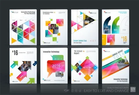 Business vector template mega set. Brochure layout, cover modern Stock Illustration