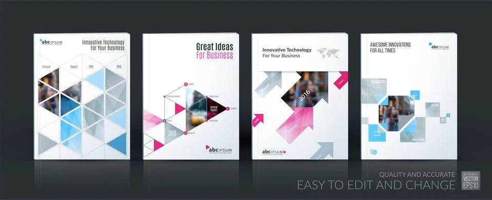 Business vector template mega set. Brochure layout, cover modern Illustrazione stock