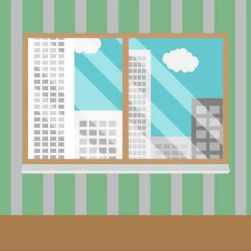 Business views window office Stock Illustration