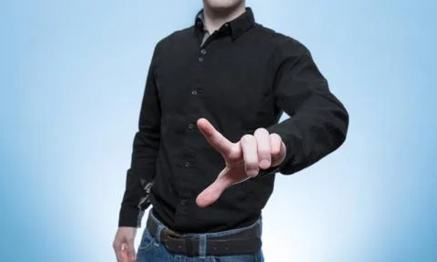 Business, virtual screen Foto stock