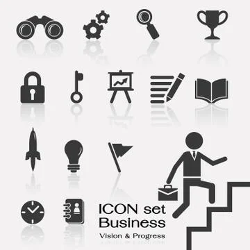 Business vision in progress icon Stock Illustration