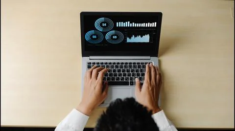 Business visual data analyzing technology by creative computer software 写真素材