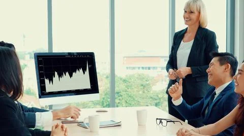 Business visual data analyzing technology by creative computer software 스톡 사진