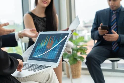 Business visual data analyzing technology by creative computer software 写真素材