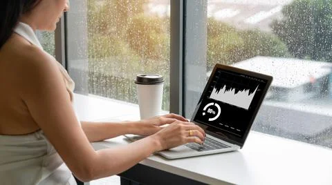 Business visual data analyzing technology by creative computer software 写真素材