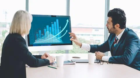 Business visual data analyzing technology by creative computer software 写真素材
