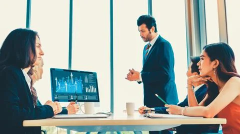 Business visual data analyzing technology by creative computer software 写真素材
