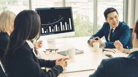 Business visual data analyzing technology by creative computer software 写真素材