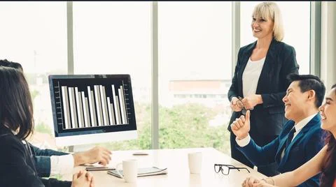Business visual data analyzing technology by creative computer software 写真素材