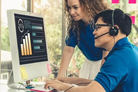 Business visual data analyzing technology by creative computer software 写真素材