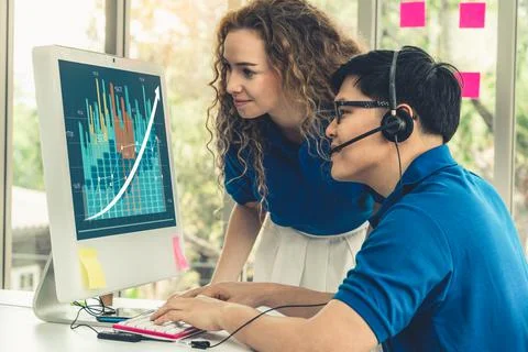 Business visual data analyzing technology by creative computer software 写真素材