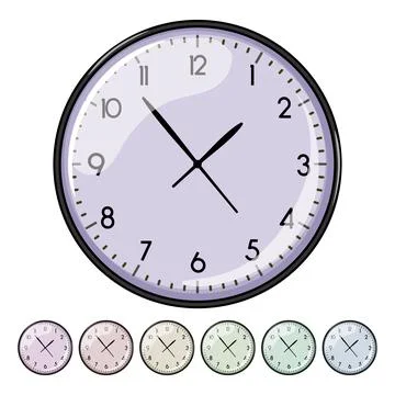 Business wall clock cartoon vector graphic 스톡 일러스트