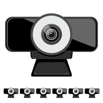 Business web camera cartoon vector graphic Stockillustratie