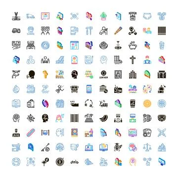 Business web icons set exploring global concepts 스톡 일러스트