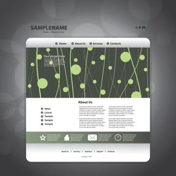 Business Website Template in Editable Vector Format Stock Illustration