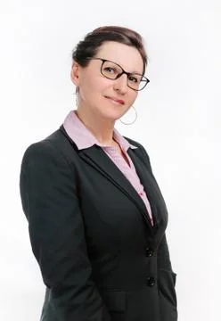 Business woman in black jacket Stock Photos