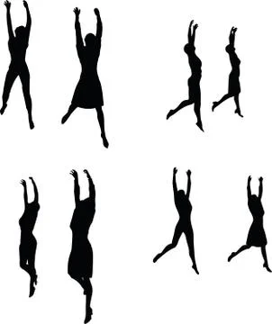 Business woman hanging Stock Illustration