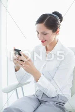 Business woman with mobile phone Stock Photos