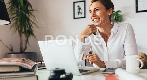 Business woman in office Stock Photos