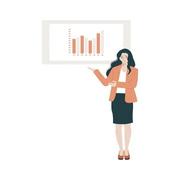 Business woman presentation concept Stock Illustration