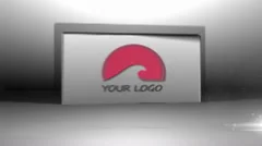 Business woman pushing media Stock After Effects
