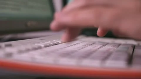 A business woman types Stock Footage 8951753