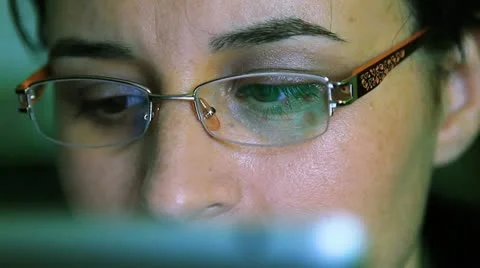 Business woman using digital tablet Stock Footage