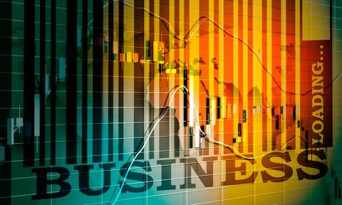 Business word and bar code Stock Illustration