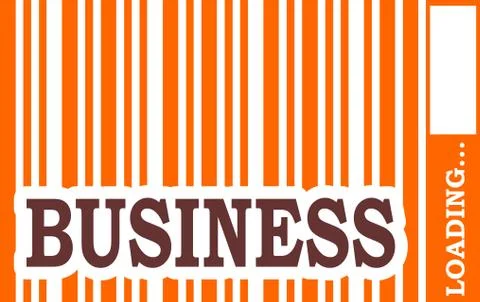 Business word build in bar code Stock Illustration