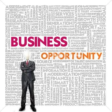 Business word cloud for business and finance concept, business opportunity Stock Illustration