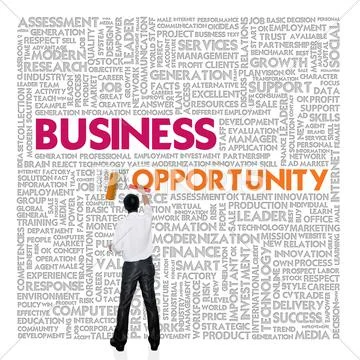 Business word cloud for business and finance concept, business opportunity Stock Illustration