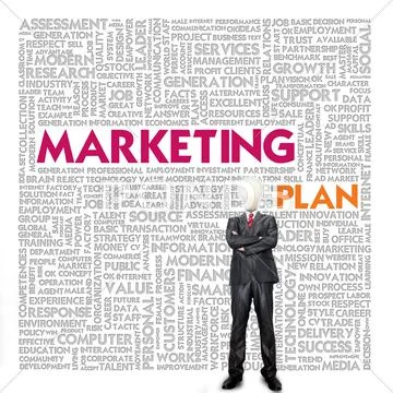 Business word cloud for business and finance concept, marketing plan Stock Illustration