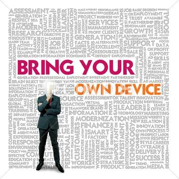 Business word cloud for business and finance concept, bring your own device Stock Photos