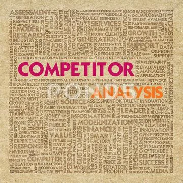 Business word cloud for business concept, competitor analysis Stock Illustration
