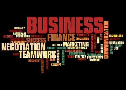 Business word cloud concept Illustrazione stock