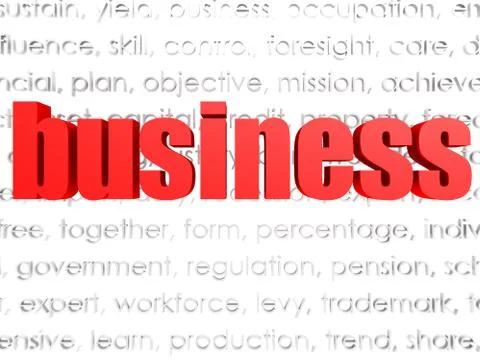 Business word cloud Stock Illustration