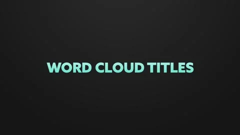Business Word Cloud Titles Stock After Effects
