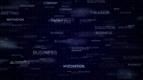 Business words concept - loop background Stock Footage 69292063
