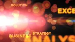 Business words with lens bokeh Stock After Effects