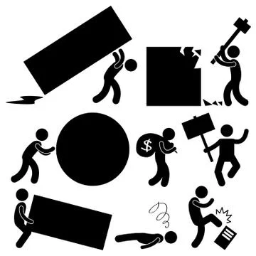 Business Work Burden Obstacle Workplace Stock-Illustration