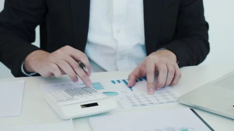 Business work with calculator. Stock Footage 171179670