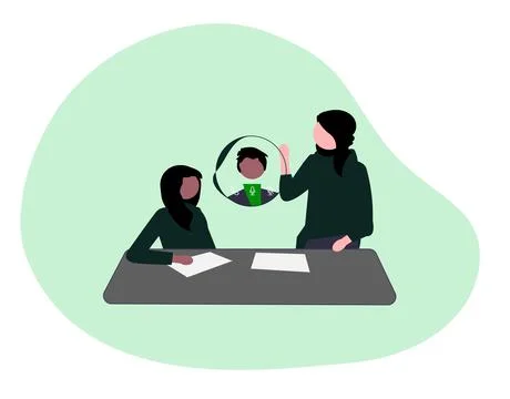 Business Work Chat Communication Flat Stock Illustration