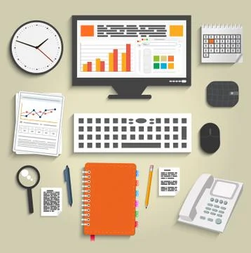 Business work elements イラスト素材