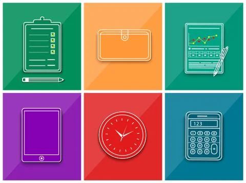Business work elements Illustrazione stock