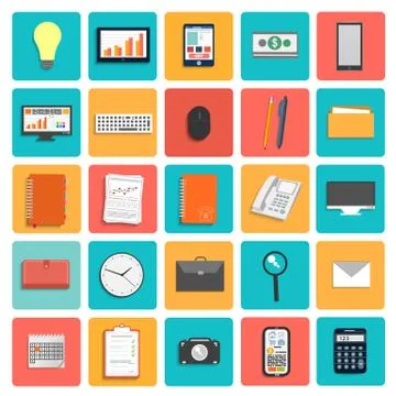 Business work elements Stock Illustration