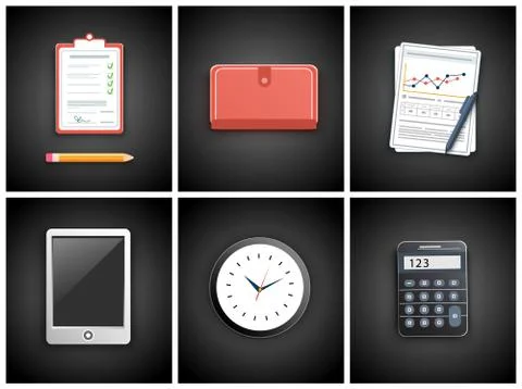 Business work elements Illustrazione stock