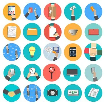 Business work elements Stock Illustration