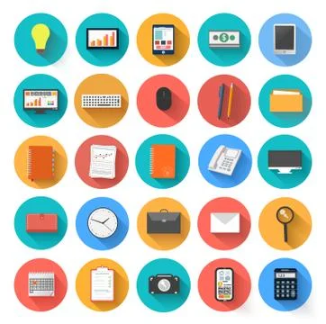 Business work elements Stockillustratie