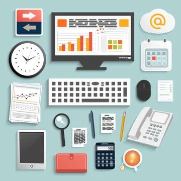 Business work elements イラスト素材